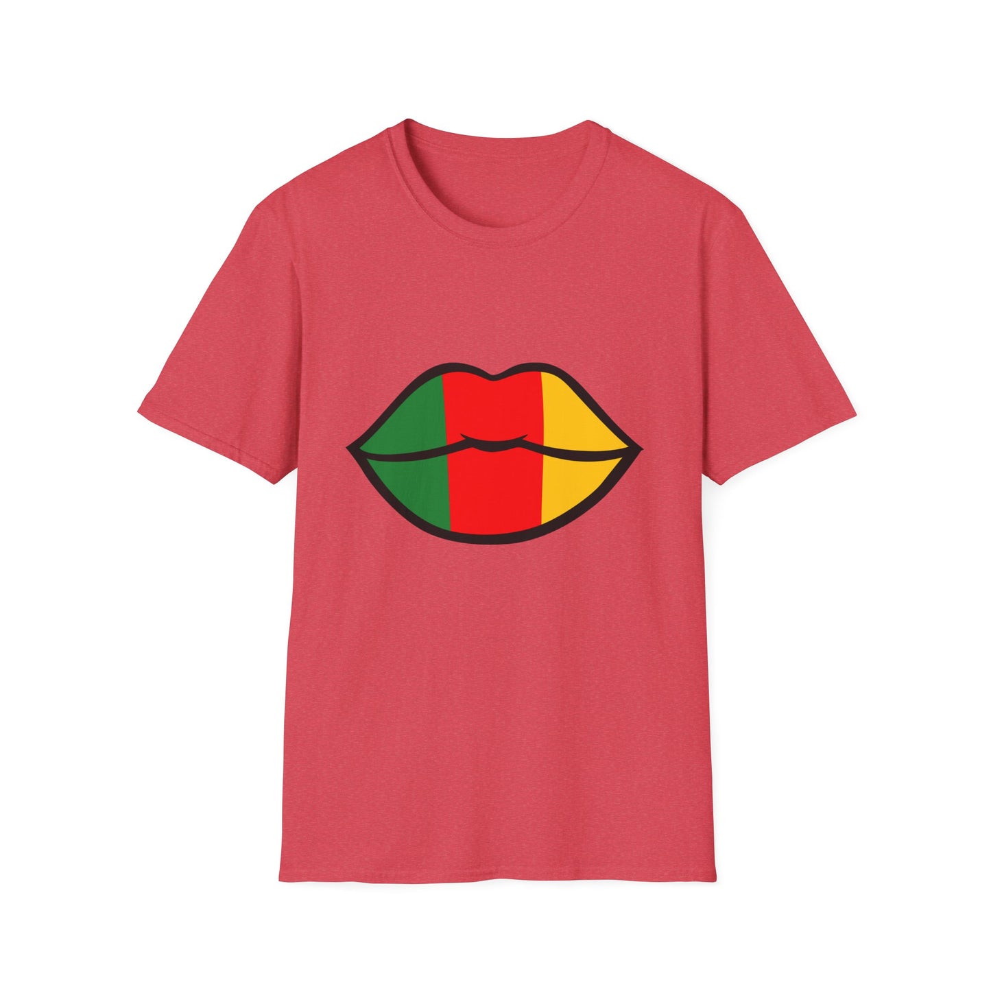 Cameroon Lips Unisex Softstyle T-Shirt, Graphic Tee, Statement Shirt, Cultural Pride Apparel, Casual Wear, Gift Idea