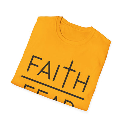 Inspirational Faith Over Fear T-Shirt | Unisex Softstyle Tee