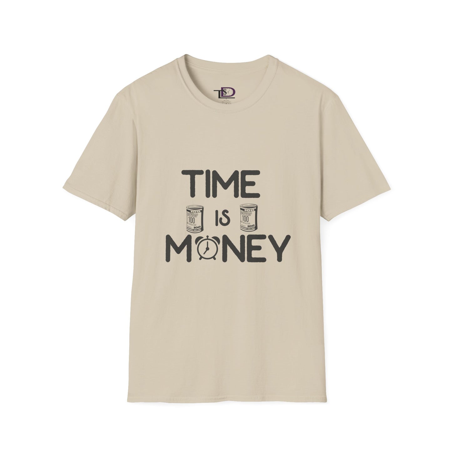 Inspirational Unisex Softstyle T-Shirt - "Time is Money" Statement Tee for Financial Motivators