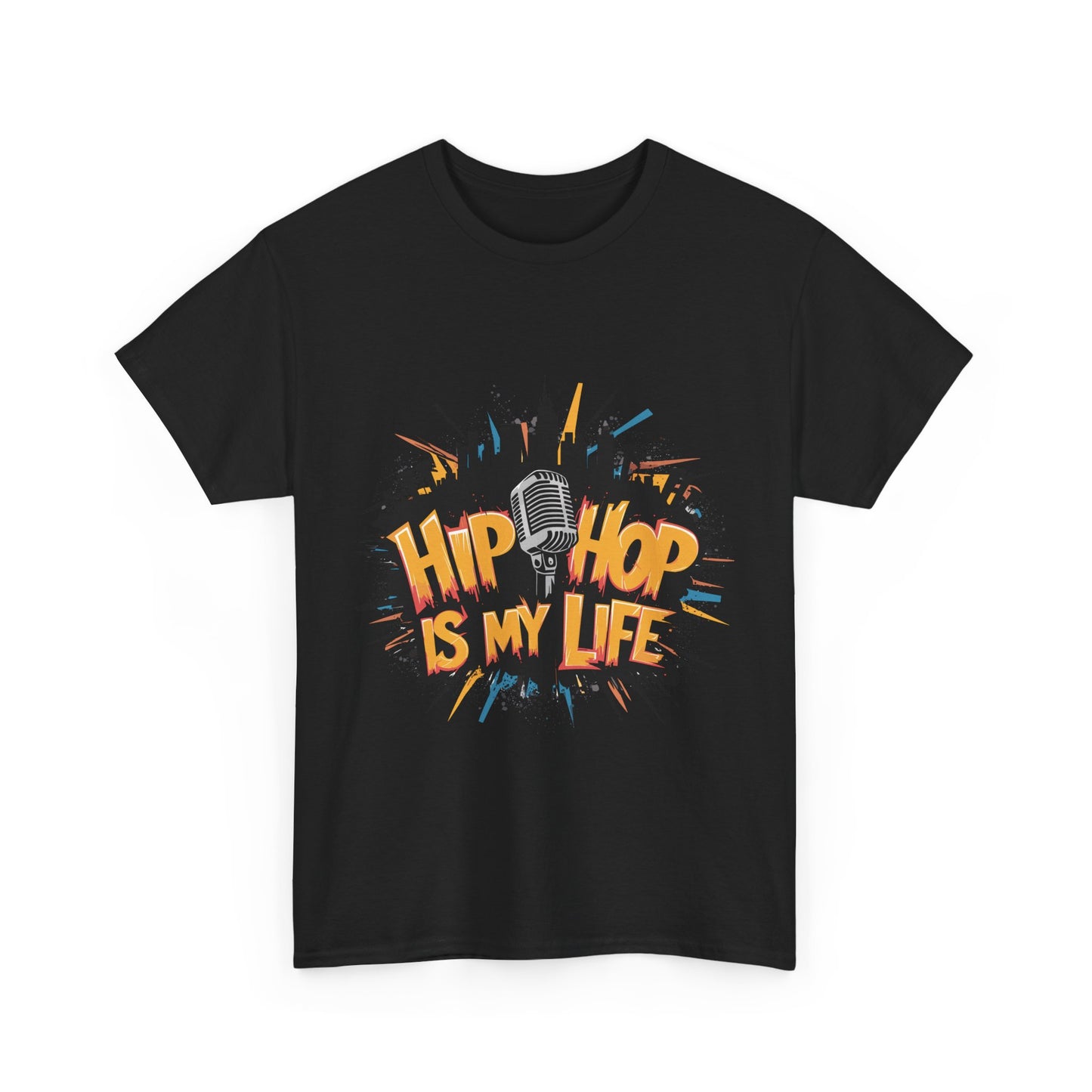 Hip Hop Is My Life Unisex Heavy Cotton Tee, Music Lover Gift, Streetwear T-Shirt, Cool Graphic Tee, Youthful Style, Everyday Casual Wear