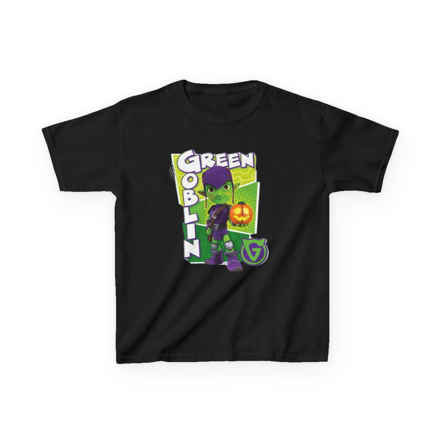 Kids Green Goblin Tee - Fun Halloween T-Shirt for Kids