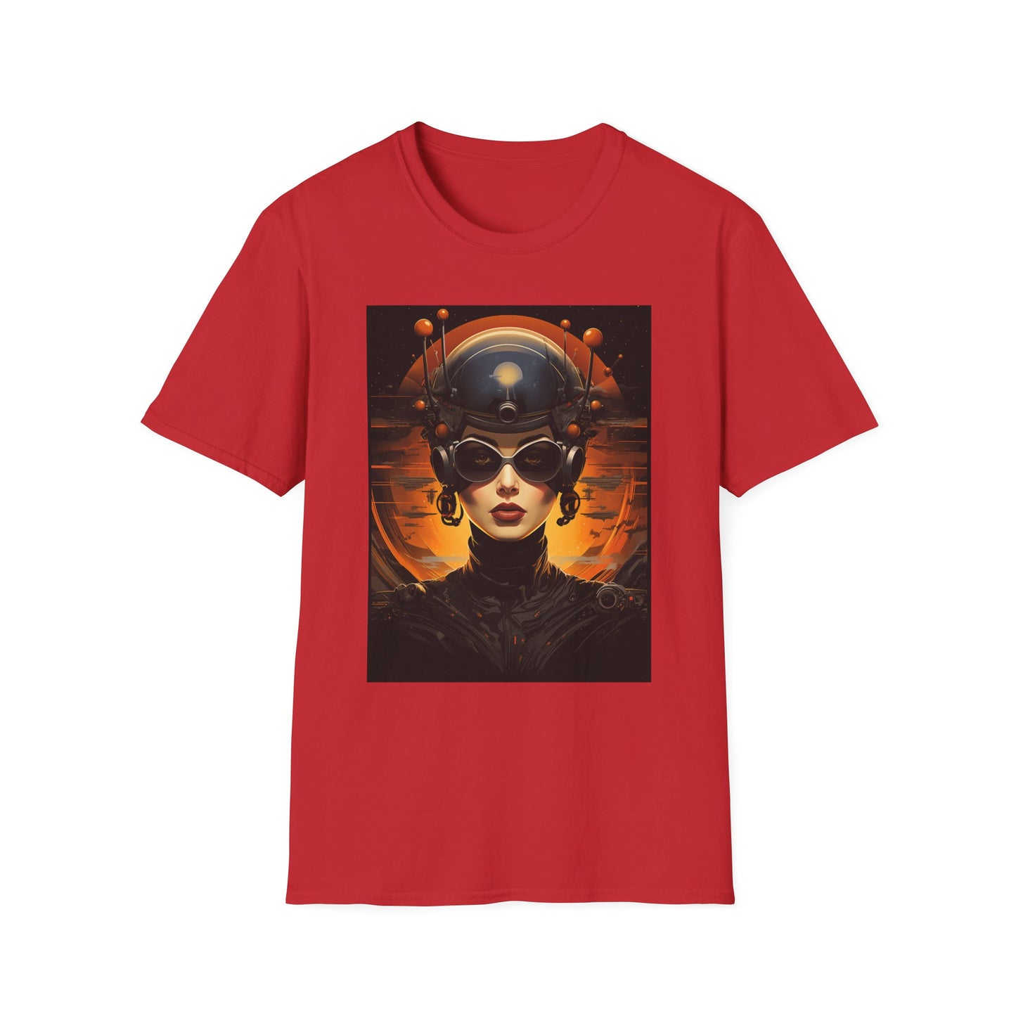 Futuristic Graphic Tee - Unisex Softstyle T-Shirt with Sci-Fi Design
