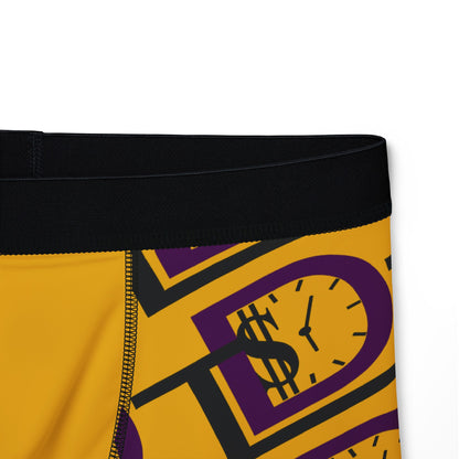 Stylish Men's Boxers with Clock and Dollar Design - Perfect for Everyday Comfort