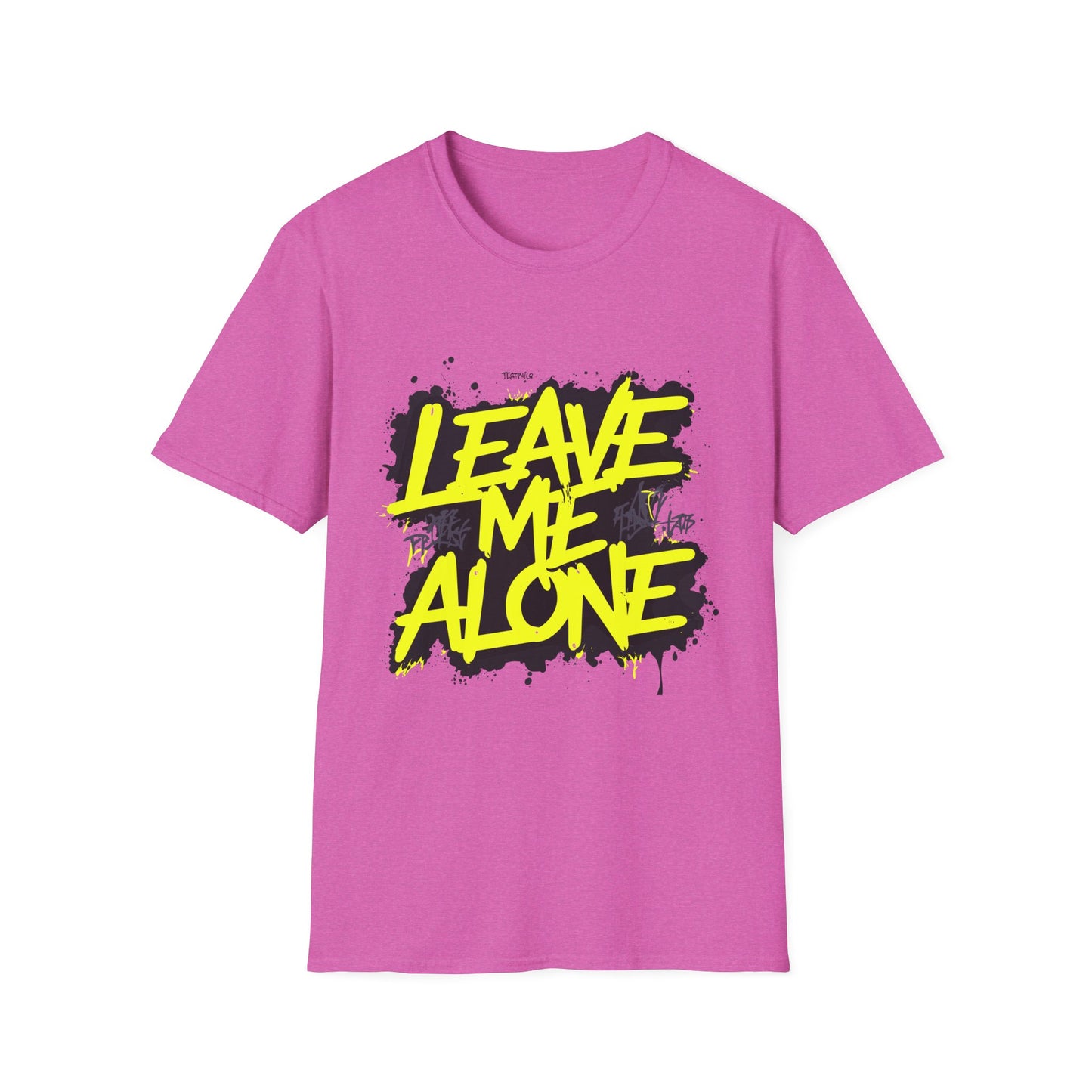 Unisex Softstyle T-Shirt with 'Leave Me Alone' Design - Funny Gift, Casual Wear, Relaxation, Self-Care, Gifts for Introverts