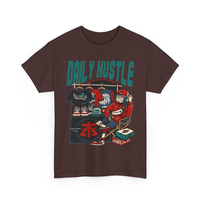 Daily Hustle Unisex Heavy Cotton Tee - Urban Streetwear for Creatives