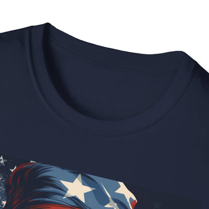 Patriotic Monkey Graphic T-Shirt, Fourth of July Tee, Summer Clothing, Unisex Casual Wear, Fun Gift for Animal Lovers, USA Pride Shirt