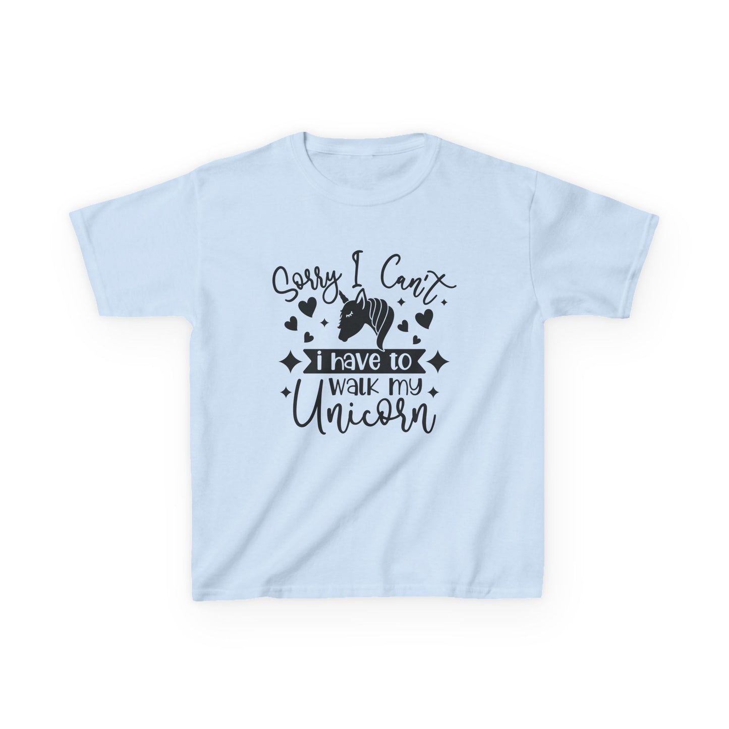 Funny Kids Unicorn Tee - "Sorry I Can't, I Have to Walk My Unicorn"