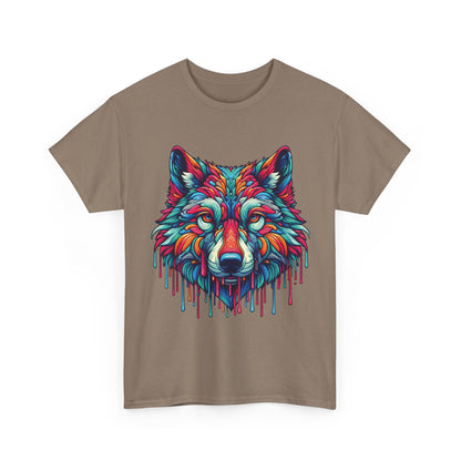 Colorful Wolf Face T-Shirt