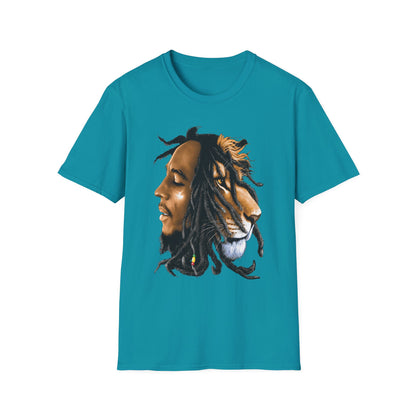 Rasta Lion Unisex Softstyle T-Shirt - Reggae Vibes Inspired Apparel