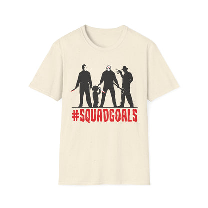 Squad Goals Unisex T-Shirt, Funny Graphic Tee, Group Friend Shirt, Movie Night Outfit, Halloween Costume Top, Gifting for Friends