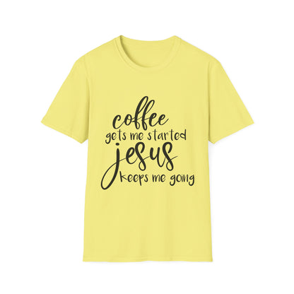 Coffee & Jesus Unisex Softstyle T-Shirt - Inspirational Christian Tee