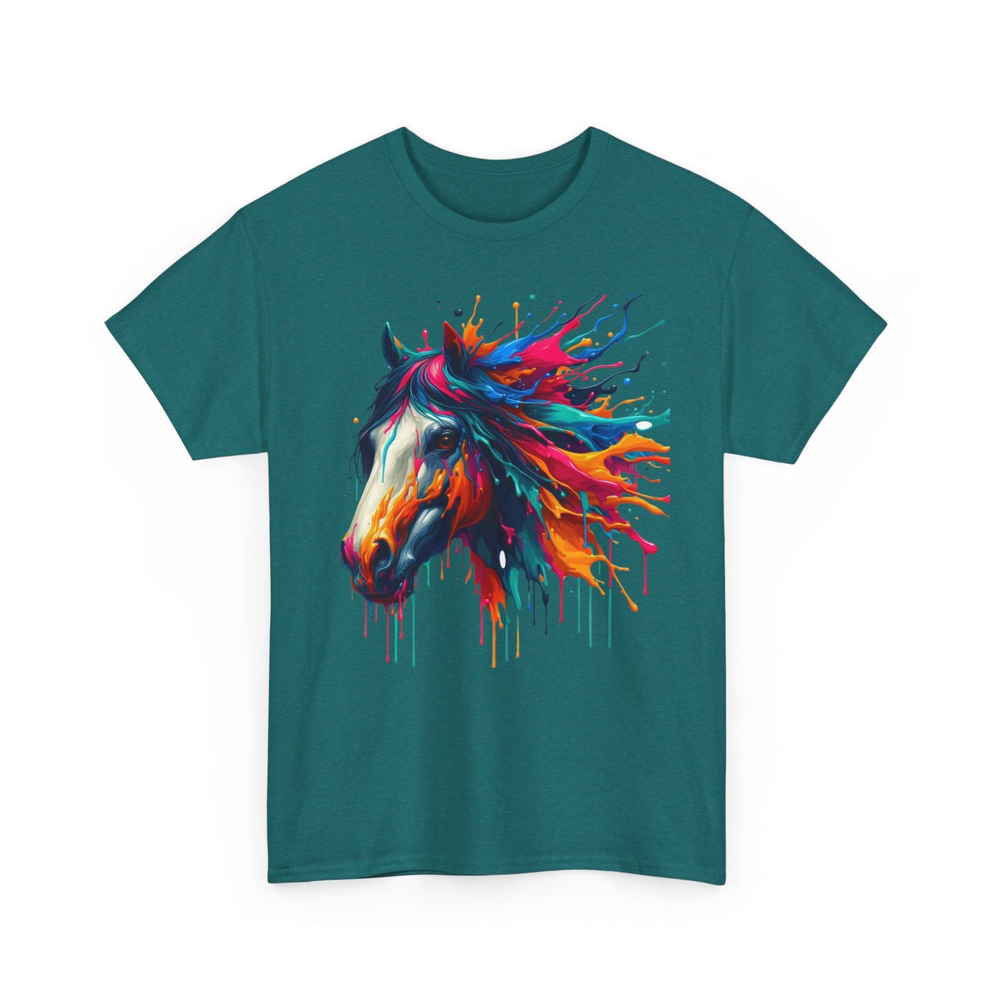 Vibrant Horse Art Unisex Heavy Cotton Tee