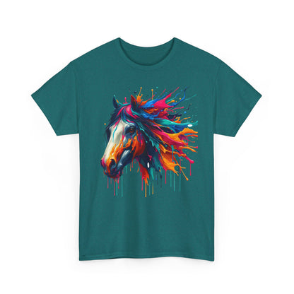 Vibrant Horse Art Unisex Heavy Cotton Tee