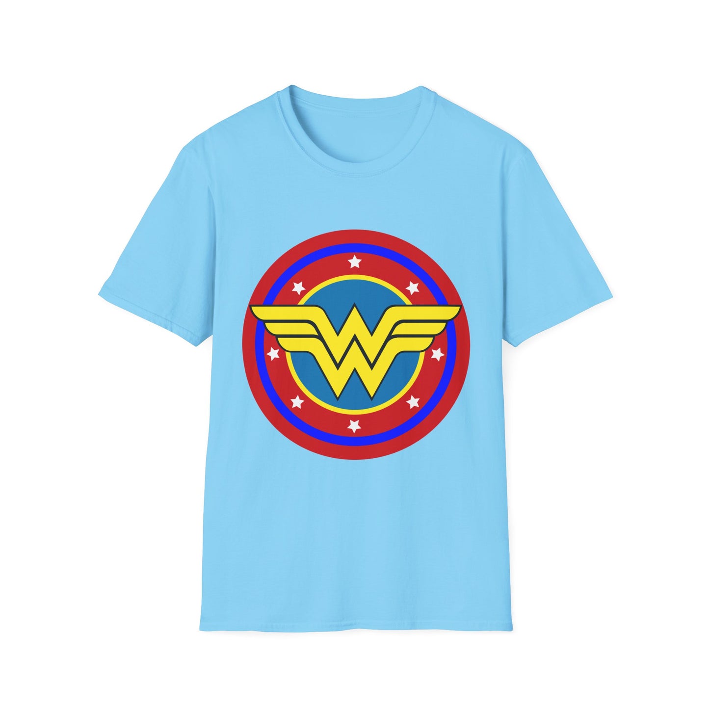 Wonder Woman Inspired Unisex Softstyle T-Shirt, Superhero Tee, Gift for Amazon Fans, Comic Con Outfit, Everyday Wear, Birthday Present