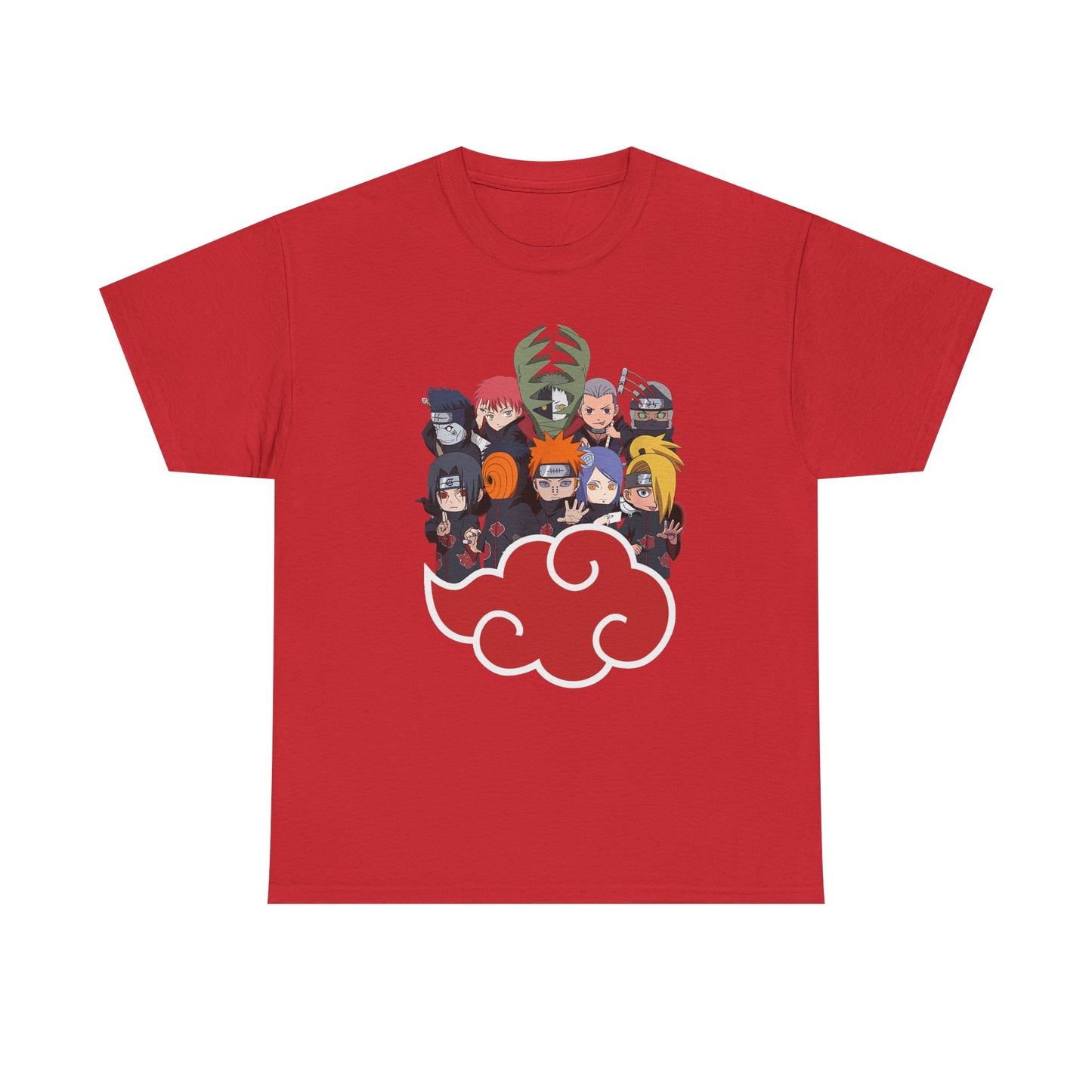 Anime-Inspired Unisex Heavy Cotton Tee - Naruto Characters Design