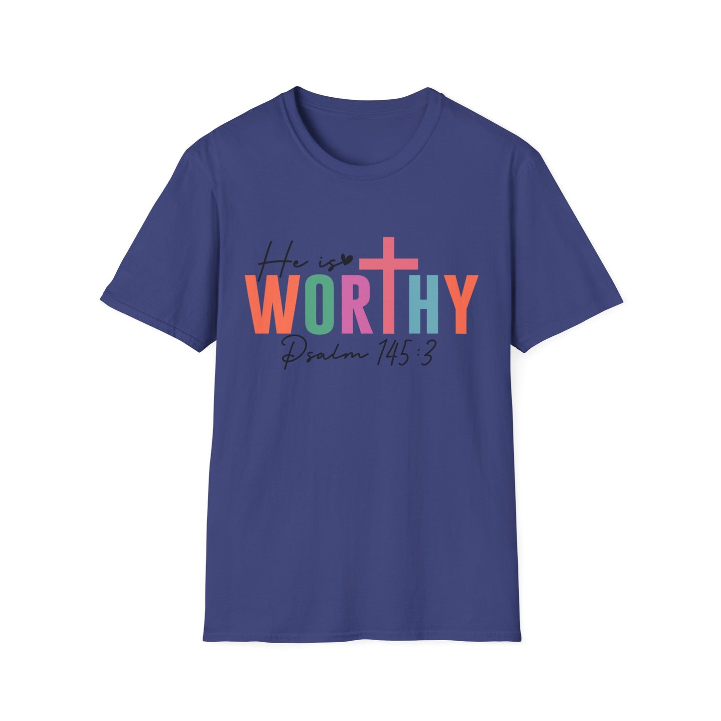 He is Worthy T-Shirt, Unisex Christian Tee, Psalm 145 3 Shirt, Inspirational Gift, Faith-Based Apparel, Church Outfit