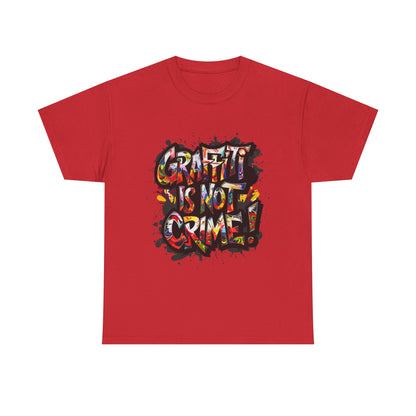 Craft is Not a Crime Unisex Heavy Cotton Tee, Graffiti Art Shirt, Streetwear, Gift for Artists, Art Lover's Top, Trendy Graphic Tee