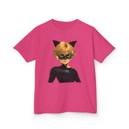 Kids Cat Superhero Tee, Cartoon Shirt, Children's Birthday Gift, Fun Playwear, Gift for Kids, Cat Lover Gift