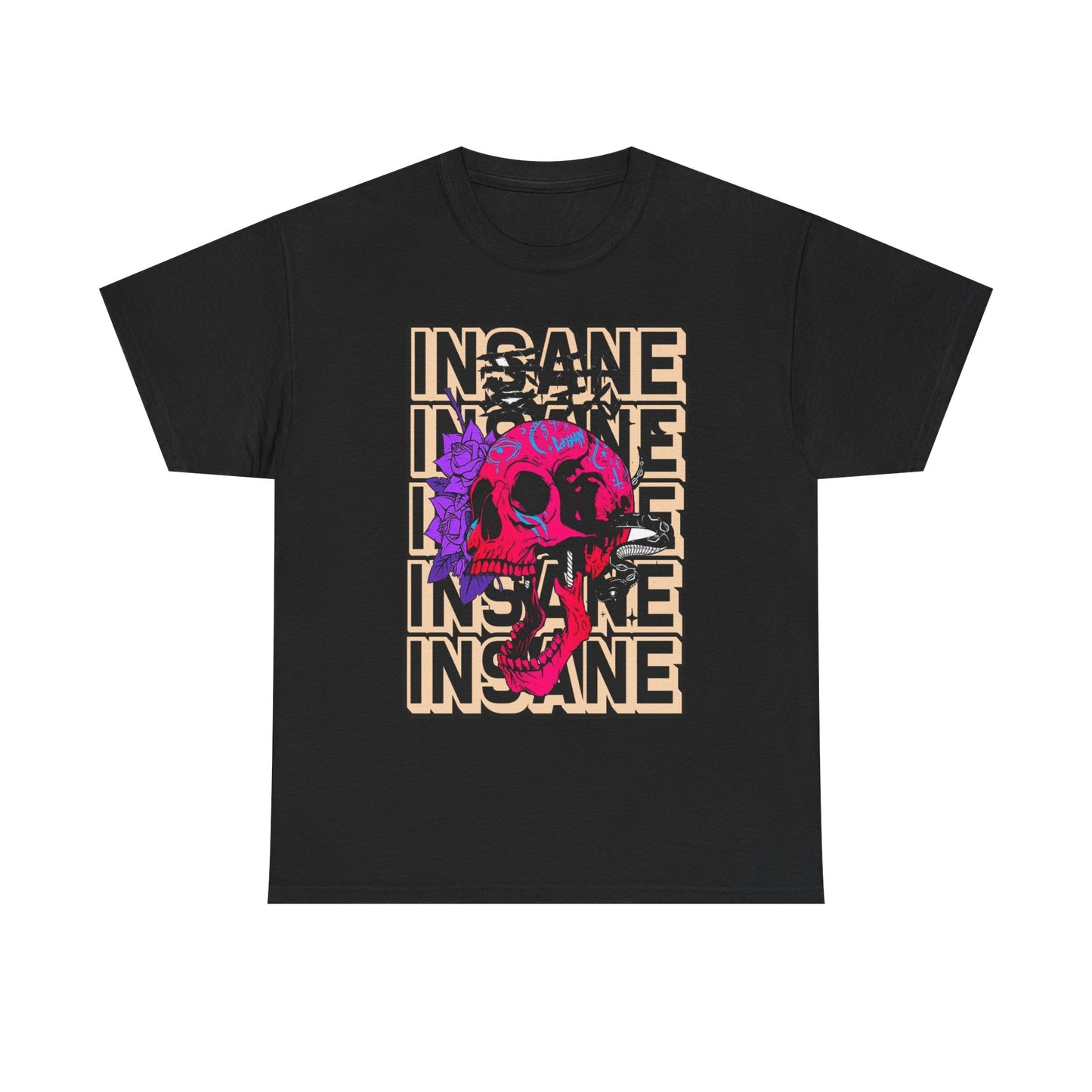 Edgy Skull Art Unisex Heavy Cotton Tee - Perfect for Alternative Fashion Lovers