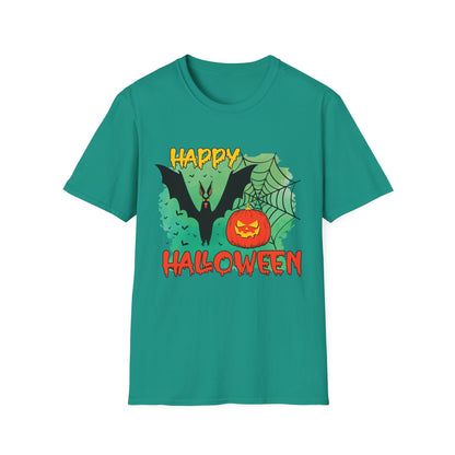 Happy Halloween Unisex Softstyle T-Shirt, Spooky Shirt, Halloween Tee, Fall Fashion, Trick or Treat Apparel