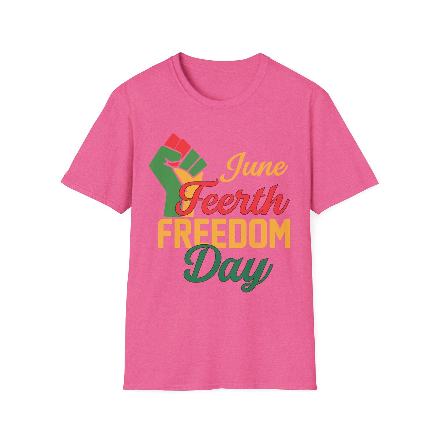 Juneteenth Freedom Day Unisex Softstyle T-Shirt, Celebration Tee, Black History Month Shirt, Equality Apparel, Gift for Activists