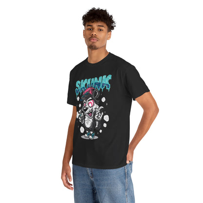 Cool Cartoon Graphic Tee - 'Skunk' Design, Unisex Heavy Cotton T-Shirt