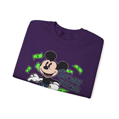 Mickey Mouse Secure the Bag Sweatshirt, Fun Crewneck, Trendy Unisex Apparel, Gift for Disney Lovers, Cozy Streetwear