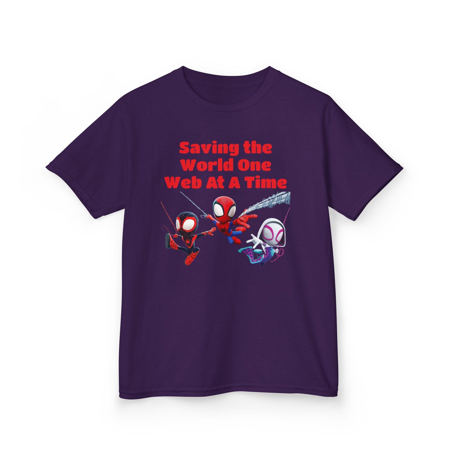 Kids Superhero Tee - Saving the World One Web At A Time