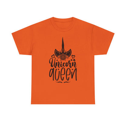 Unicorn Queen Unisex Heavy Cotton Tee - Fun and Playful Graphic T-Shirt for Unicorn Lovers