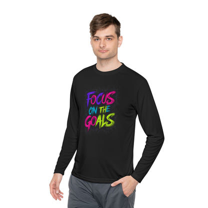 Unisex Long Sleeve Tee - "Focus on the Goals" Motivational Shirt, Fitness Apparel, Activewear, Gift for Athletes, Casual Wear