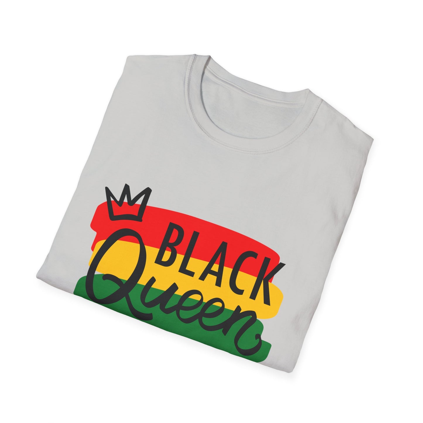 Black Queen Unisex Softstyle T-Shirt | Empowerment, Cultural Pride, Casual Wear, Gift for Her, Black History Month