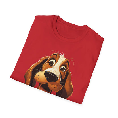 Playful Dog Graphic T-Shirt - Unisex Softstyle Tee for Dog Lovers