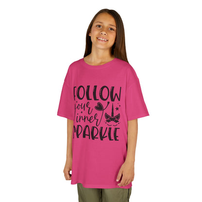 Kids 'Follow Your Inner Sparkle' Tee - Fun Cotton Shirt for Creative Kids