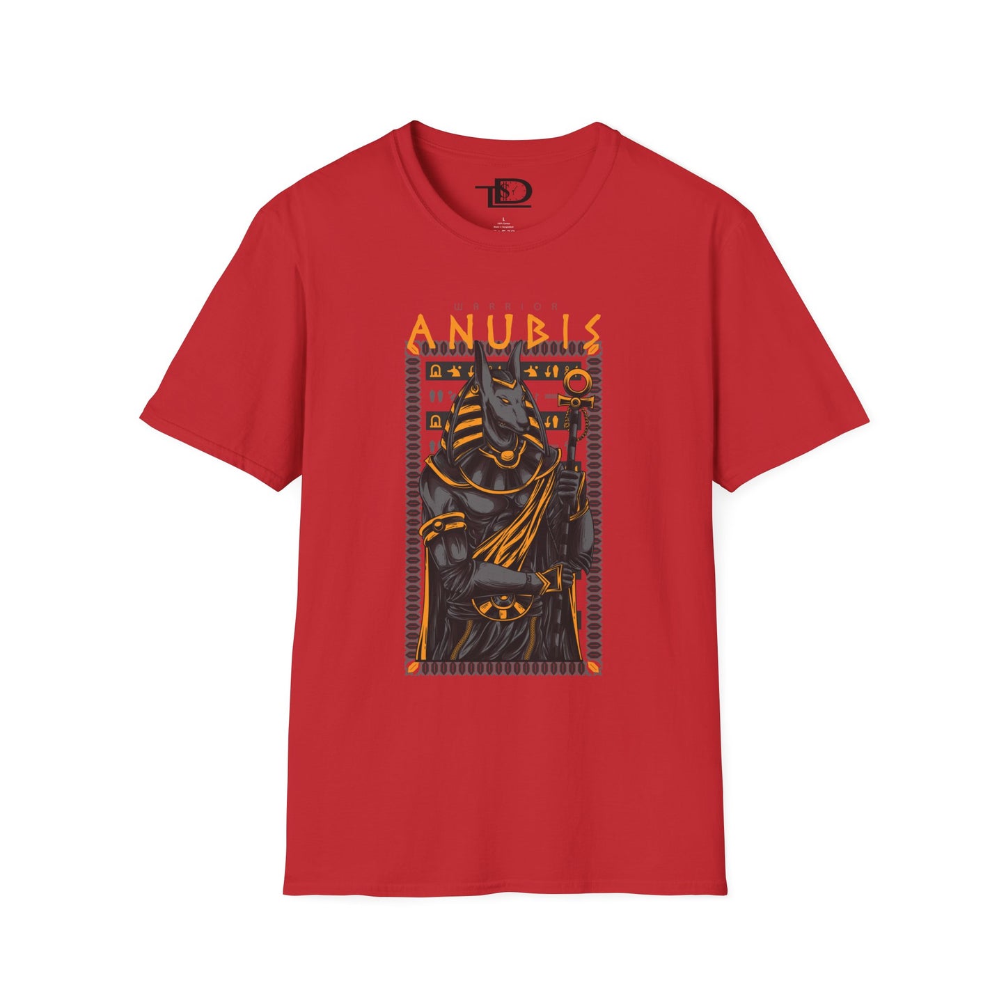 Anubis Unisex Softstyle T-Shirt, Egyptian Mythology Tee, Graphic Tee, Casual Wear for Fans, Gift for Halloween or Birthdays