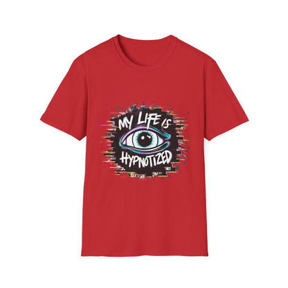 Unisex Hypnotized Eye T-Shirt, Softstyle Tee, Cool Graphic Shirt, Gift for Dreamers, Casual Wear, Trendy Fashion Tee