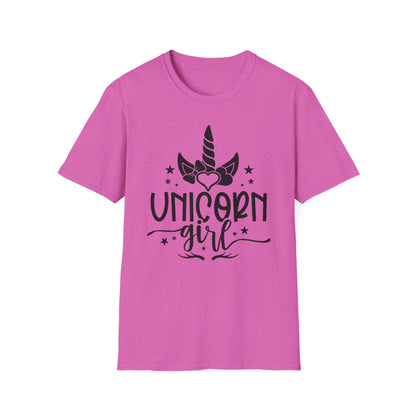 Unicorn Girl Softstyle T-Shirt for Kids & Teens - Cute Fantasy Tee