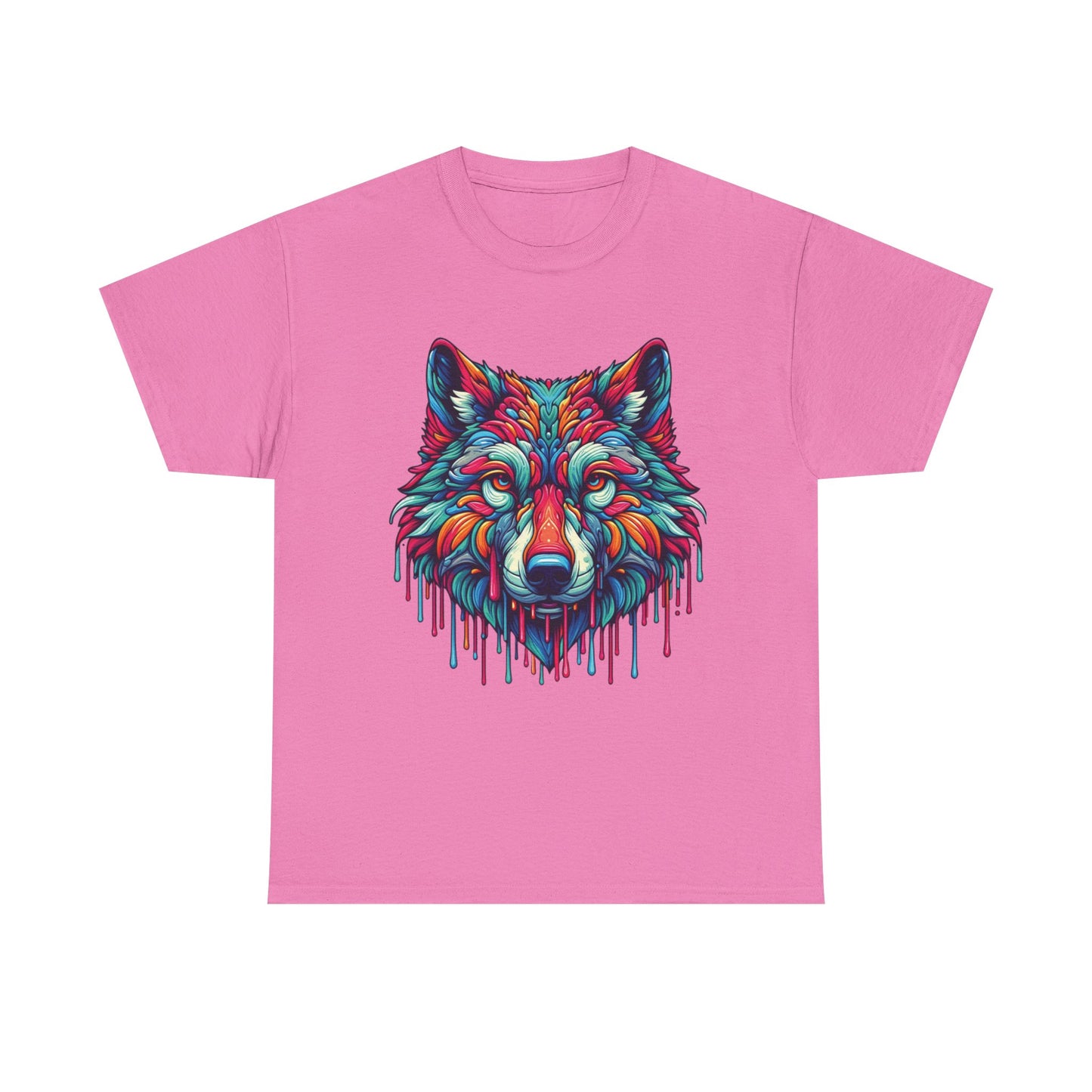 Colorful Wolf Face T-Shirt