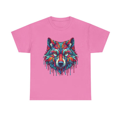 Colorful Wolf Face T-Shirt