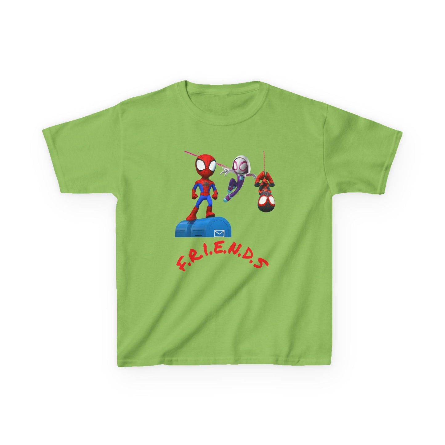 Kids' Friends Spider-Man Tee - Fun & Colorful Cotton T-Shirt for Young Superheroes