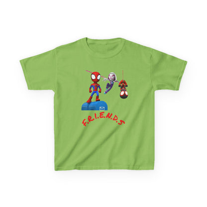 Kids' Friends Spider-Man Tee - Fun & Colorful Cotton T-Shirt for Young Superheroes