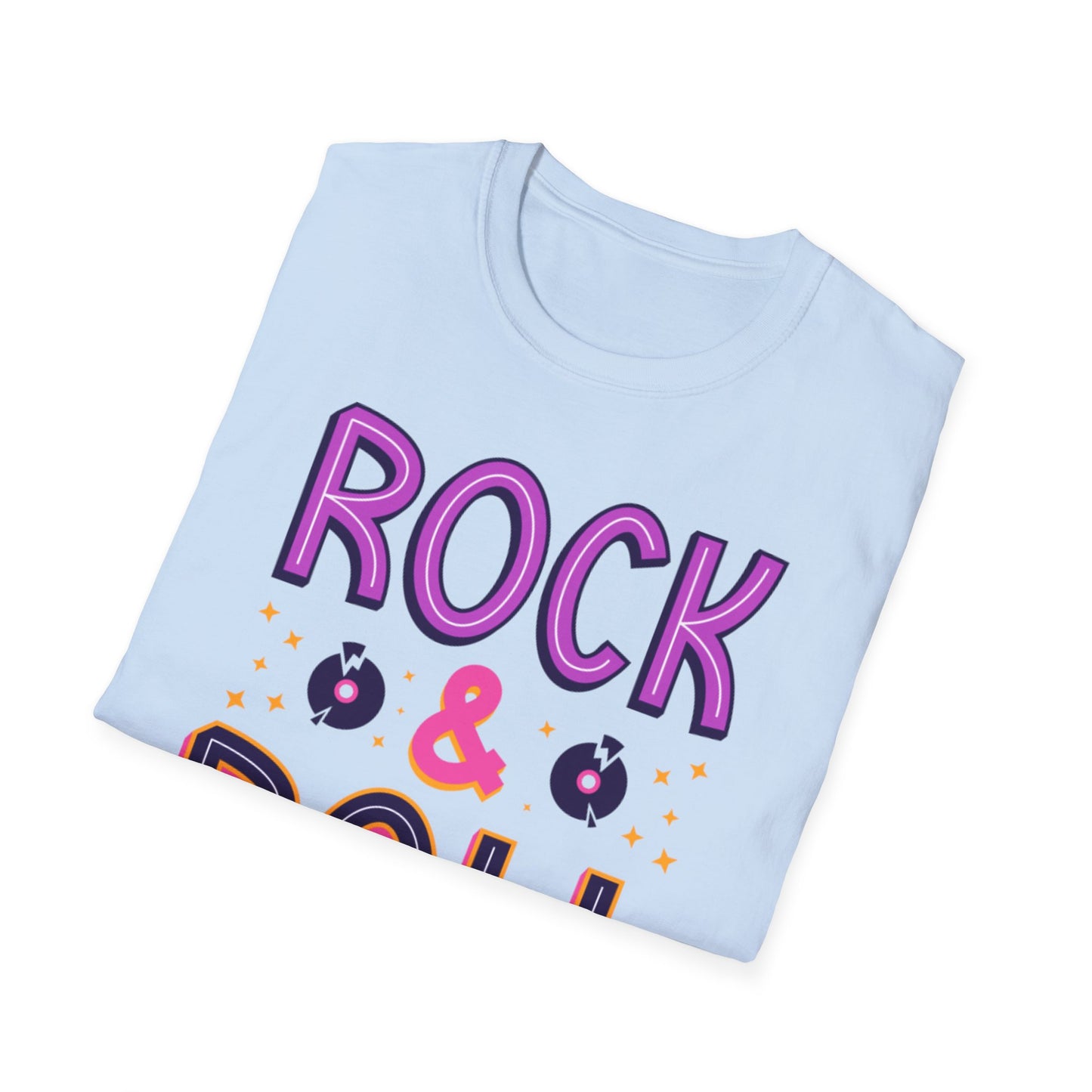 Rock & Roll Unisex Softstyle T-Shirt - Music Lovers Gift, Concert Apparel, Casual Wear, Festival Fashion, Fun Graphic Tee