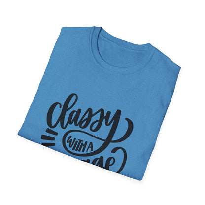 Classy with a Savage Side Unisex Softstyle T-Shirt - Trendy Graphic Tee for Casual Wear