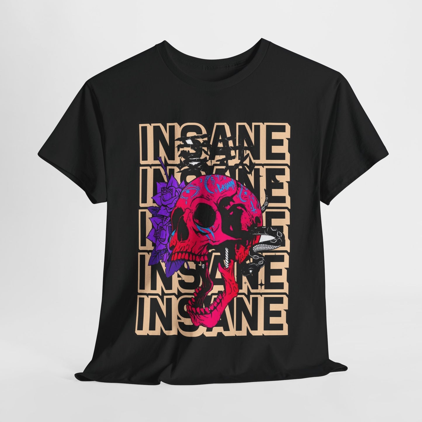 Edgy Skull Art Unisex Heavy Cotton Tee - Perfect for Alternative Fashion Lovers