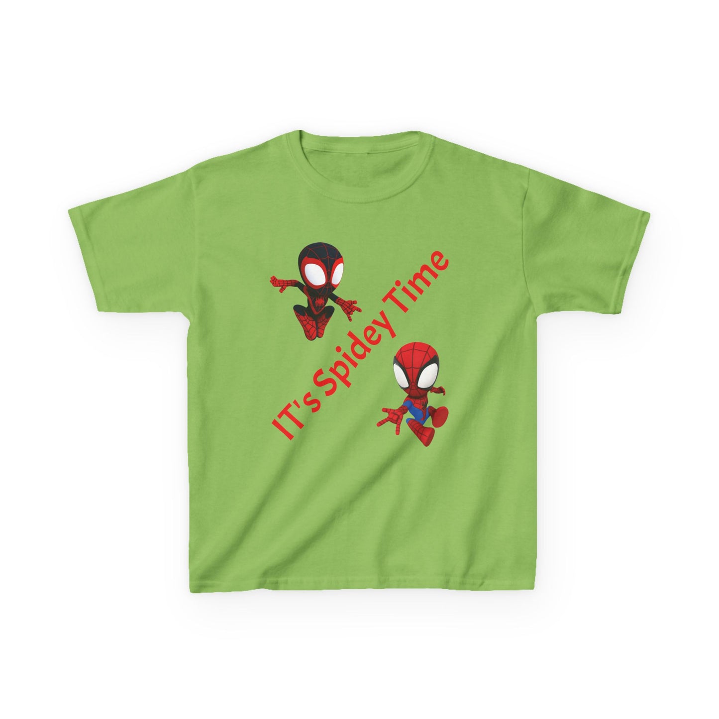 Kids Spidey Time Tee - Fun Cotton Shirt for Superhero Lovers, Birthday Gift, Marvel Fans, Casual Wear, Kids' Party