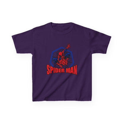 Kids Spider-Man Heavy Cotton Tee, Superhero Shirt, Marvel Tee for Boys, Birthday Gift, Comic-themed Apparel, Playwear