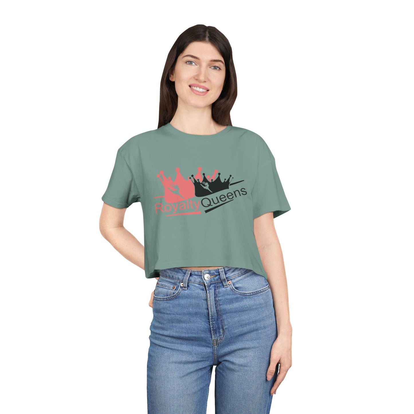 Royalty Queens Crop Tee, Empowering Women's Fashion, Gift for Her, Birthday Present, Stylish Casual Wear, Summer Outfit Choice, Trendy [...]