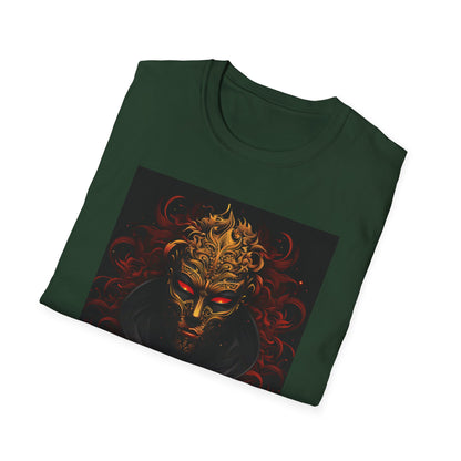Bold Graphic Unisex Softstyle T-Shirt with Mask Design