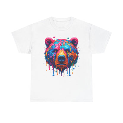 Colorful Bear Unisex Heavy Cotton Tee - Vibrant Art T-Shirt