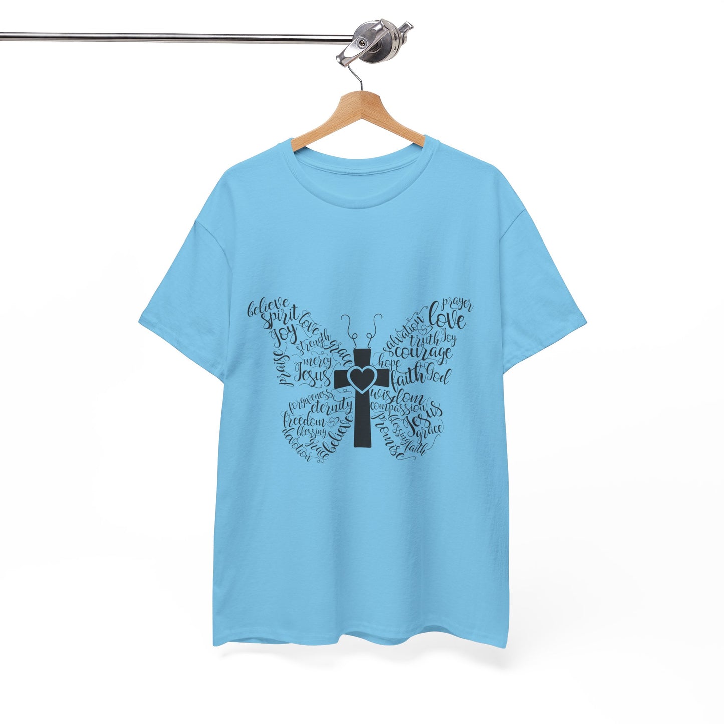 Inspirational Butterfly Unisex Heavy Cotton Tee - Love and Hope Design