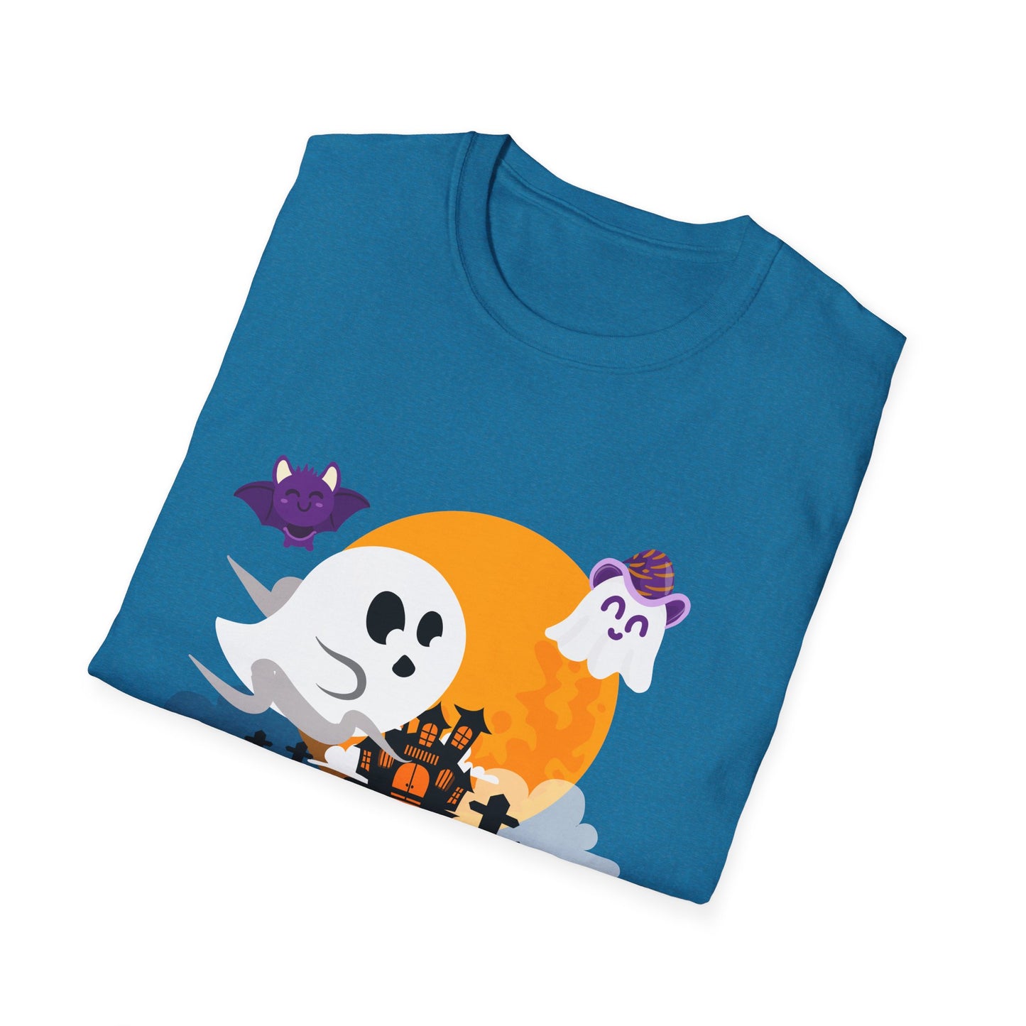 Halloween Ghost T-Shirt, Unisex Softstyle Tee, Spooky Season Shirt, Halloween Costume Top, Fall Festival Apparel